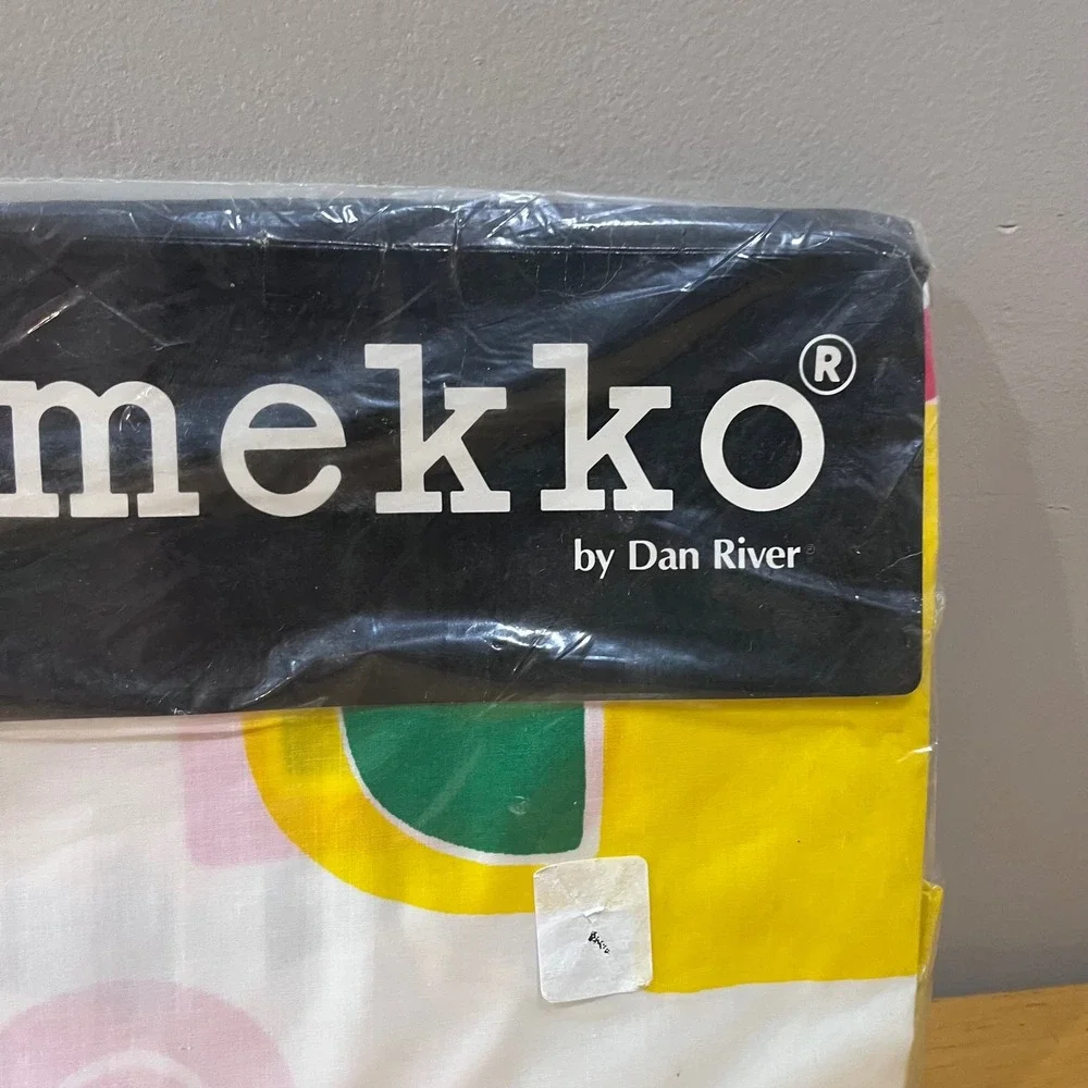Vtg Marimekko Bo-Boo Twin Flat Sheet Dan River MCM Cars Trucks NIP Made in USA